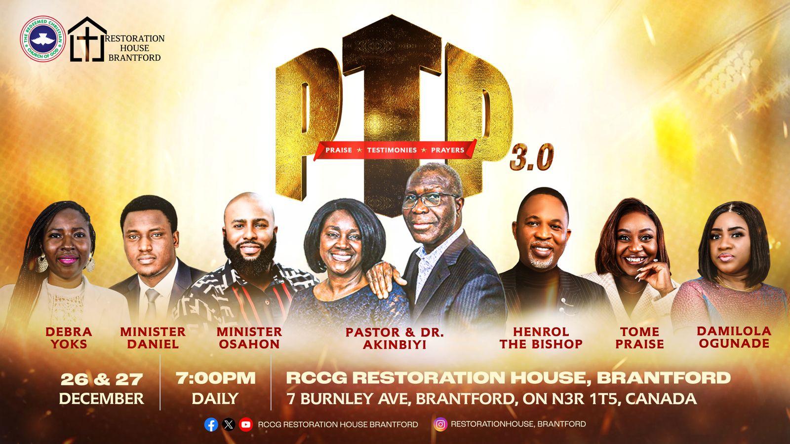 End of Year Praises Testimonies and Prayer (PTP 3.0) Event